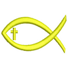 Ichthus (fish) with Cross 11643