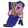 Man on a Deck Chair 10631