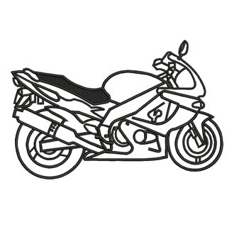 Motorbike Outline Large 12162