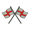 English Crossed Flags 13708